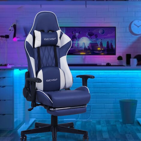 Erommy Gaming Chair with Headrest and Lumbar Support Lumbar Pillow,Purple 