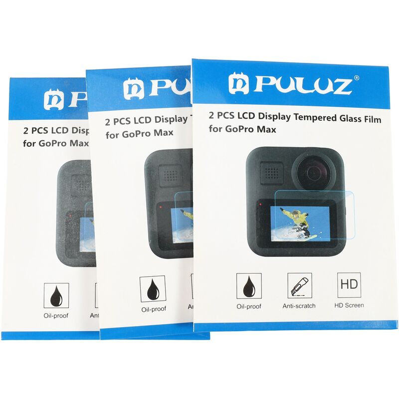 PULUZ 6 PièCes SéRies pour GoPro Max LCD ÉCran Protecteur D'éCran Film en Verre Trempé Film de Protection ÉCran Action les Accessoires de CaméRa