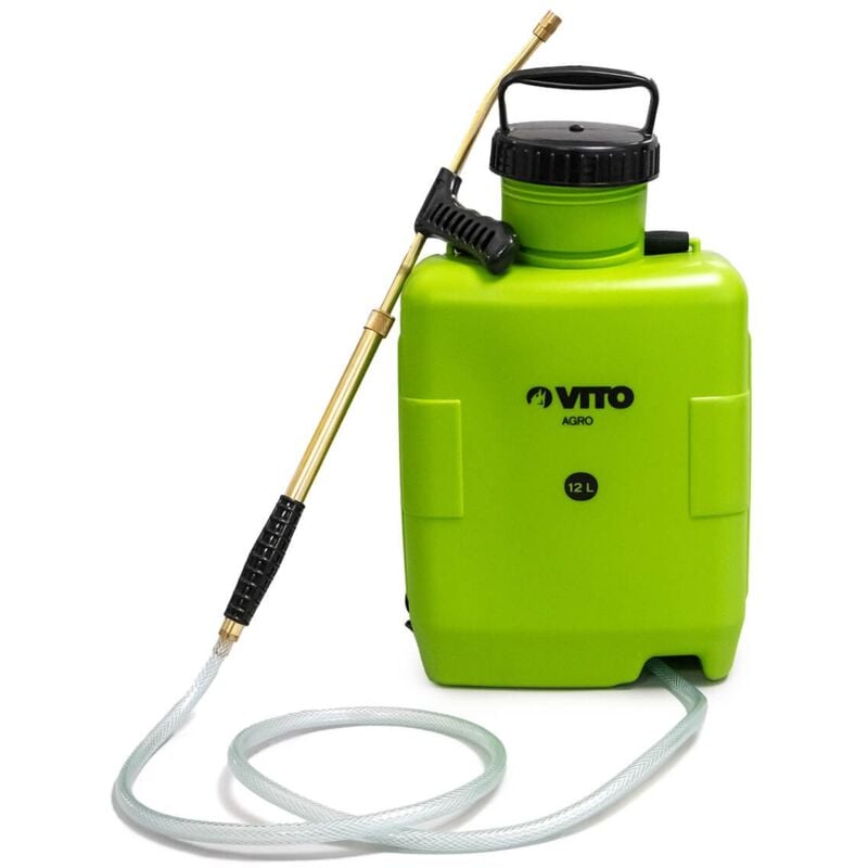 Vito - Pulvérisateur à dos 12L lance en laiton pour produits agressifs et corrosifs jardin toitures green