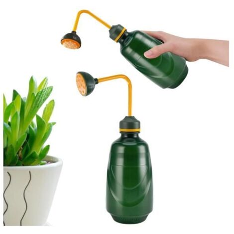 Pulvérisateur à eau de 450 ml pour plantes d'intérieur, arrosoir manuel idéal pour bonsaïs, plantes délicates et fleurs (vert).