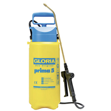 pulvérisateur à main gloria modèle prima 5 à compression avec pompe à pression avec soupape de sécurité intégrée, entonoir, lanc