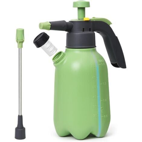 Pulvérisateur à pompe manuel 2 L pour plantes, pelouse et jardin. Pulvérisateur à pression avec 2 buses et soupape de sécurité.