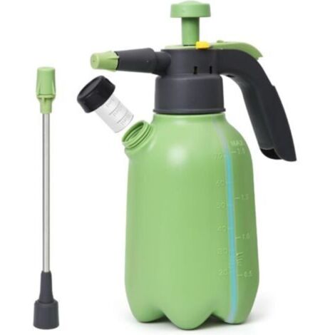Pulvérisateur à pompe manuel 2 L pour plantes, pelouse et jardin. Pulvérisateur à pression avec 2 buses et soupape de sécurité.