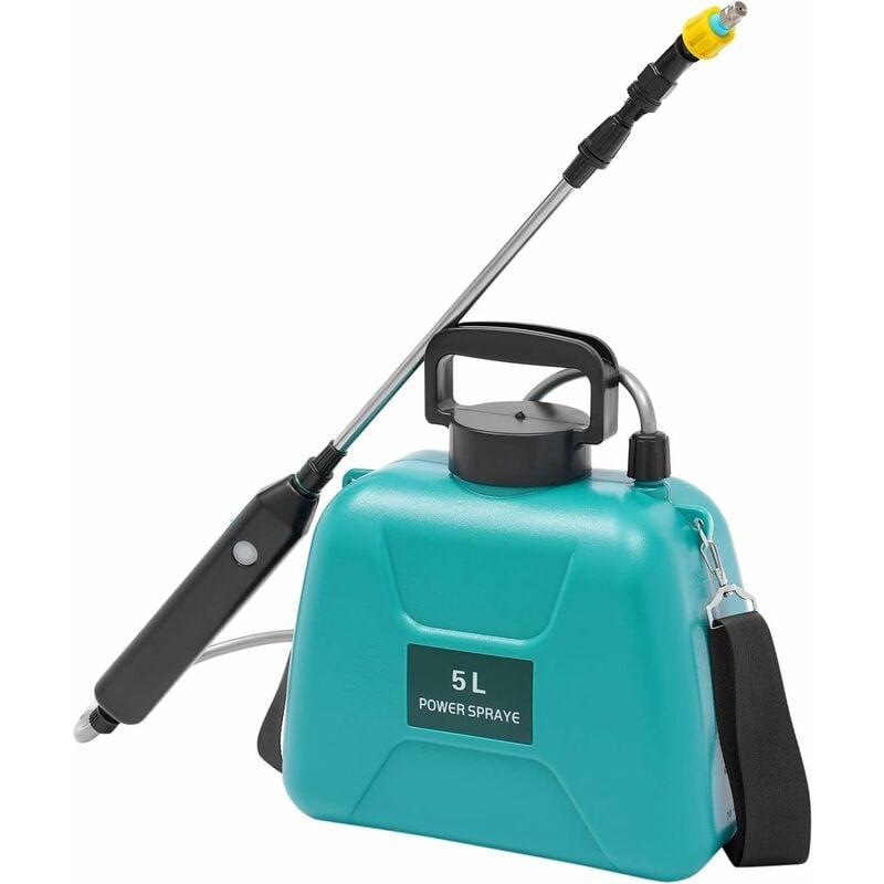 Pulvérisateur à pression de batterie de 5 l, pulvérisateur de jardin avec deux modes, pulvérisateur à pression portable avec batterie au Lithium,