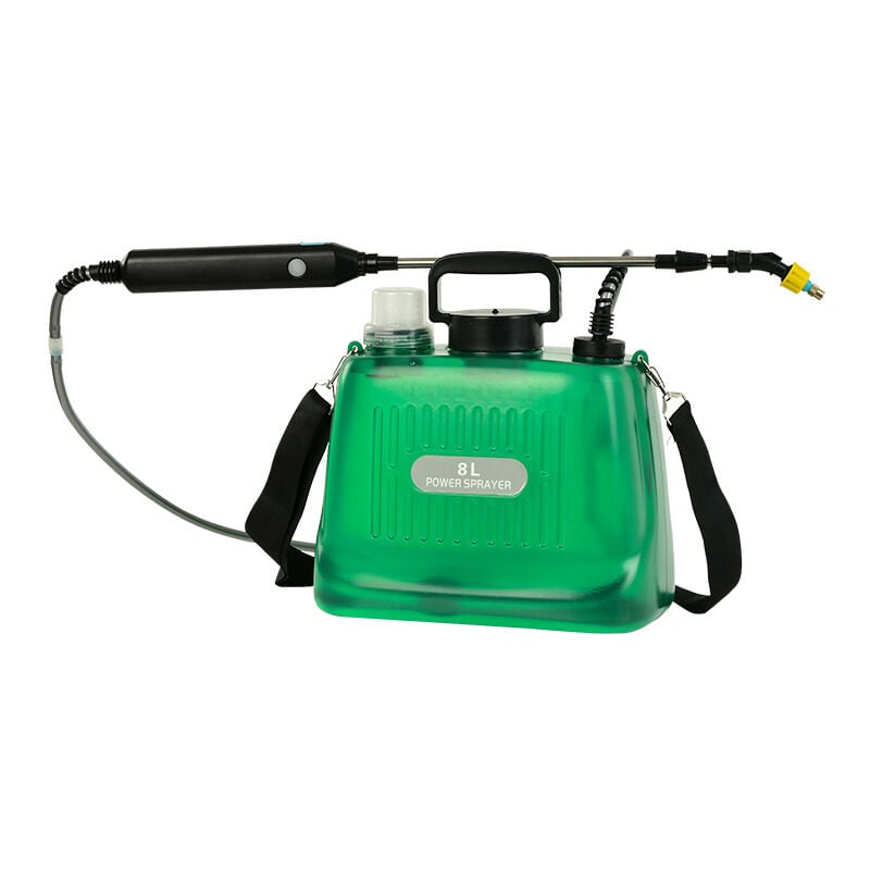 Pulvérisateur alimenté par batterie, poignée rechargeable, baguette télescopique, pulvérisateur de jardin avec bandoulière réglable pour pelouse,