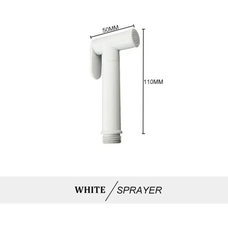 (Pulvérisateur blanc) Ensemble de douchette de bidet portable, robinet de bidet mural en laiton doré rose, pommeau de douche de salle de bain autonettoyant