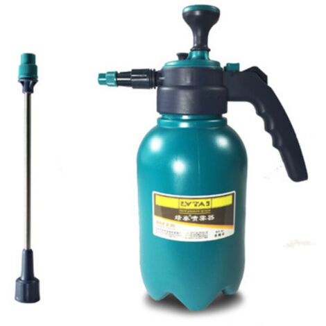 Pulvérisateur bleu-vert - réservoir haute pression avec long manche, capacité de 2 litres