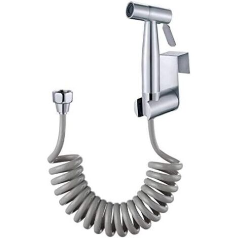 Pulvérisateur de Bidet à Main – avec Crochet Réservoir d'eau et Tuyau Douche Flexible Télescopique en ABS 59" pour Plomberie, Toilettes, Pistolet Pulvérisation Salle Bain -