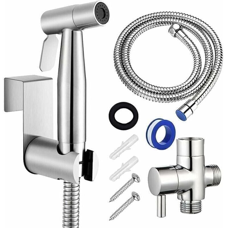 Pulvérisateur de Bidet à Main Douchette wc Kit Complet, Douchette Toilette pour Couches en Tissu de Salle de Bain, Pomme de Douche Toilette avec