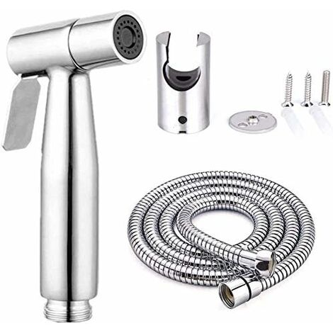 Pulvérisateur de bidet à main kit de pulvérisation en nickel brossé en acier inoxydable, nettoyant pour couches en tissu de salle de bain, buse de douche antirouille portable