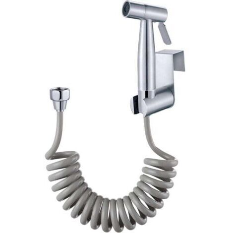 Pulvérisateur de bidet portatif - Avec crochet pour réservoir et tuyau de douche flexible télescopique en ABS de 2 m, pistolet pulvérisateur pour bidet de toilette et salle de bain