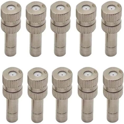 Pulvérisateur de brouillard en laiton à connexion rapide, buses brumisation pour jardin, Irrigation, serre, refroidissement, Patio, pelouse, atomiseur 50 pièces 0.6mm（0.0236in） 20 Pièces