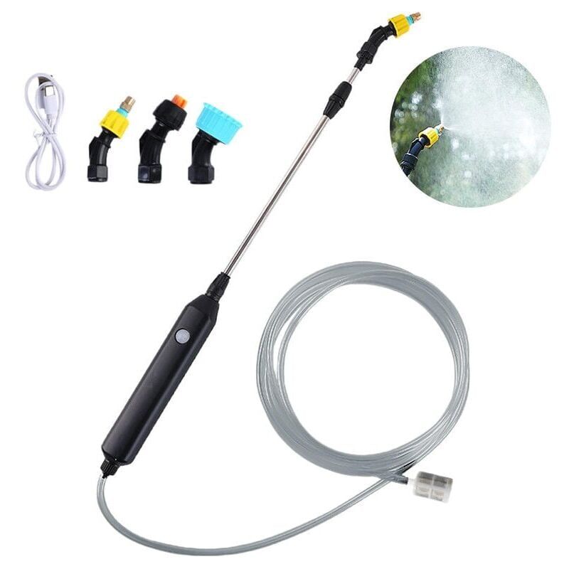 SNQ - Pulverisateur de Jardin Electrique, Electrique Toiture、Pulverisateur Lance Telescopique, Pulverisateur a Pression avec 3 Buses et Tuyaux de 5M