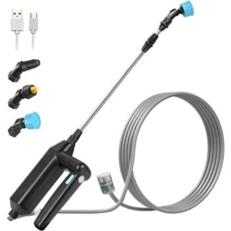 Pulverisateur de Jardin Electrique, Pulverisateur Electrique Toiture, Pulverisateur Lance Telescopique, Pulverisateur a Pression avec 3 Buses et Tuyaux de 8M pour Arrosage, Désherbage
