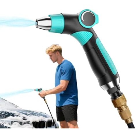 Pulvérisateur de Jardin Haute Pression Réglable avec Plusieurs Modes – Buse pour Tuyau d’Arrosage Antirouille en Métal pour Voiture, Pelouse, Terrasse