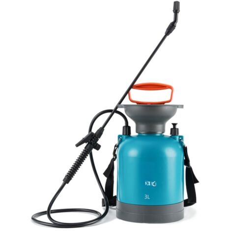 Pulvérisateur de jardin portable à pompe sous pression 0,79 gallon / 3 L avec soupape de décharge de pression, lance de pulvérisation rotative et bandoulière réglable pour le désherbage de la pelouse 
