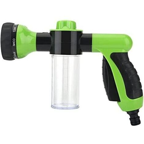 Pulvérisateur De Mousse De Tuyau D'arrosage, 8 Motifs Buses Haute Pression Pulvérisateur D'arrosage Distributeur De Savon Avec Réservoir De Savon Pour Lavage Voiture Animaux Compagnie Douch