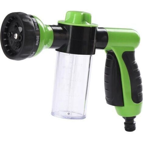 Pulvérisateur de mousse pour lavage auto - pulvérisateur de mousse - lance à mousse - lavage auto - lavage de vitres - pistolet à mousse pour tuyau d'arrosage - pistolet à mousse pour voiture - vert