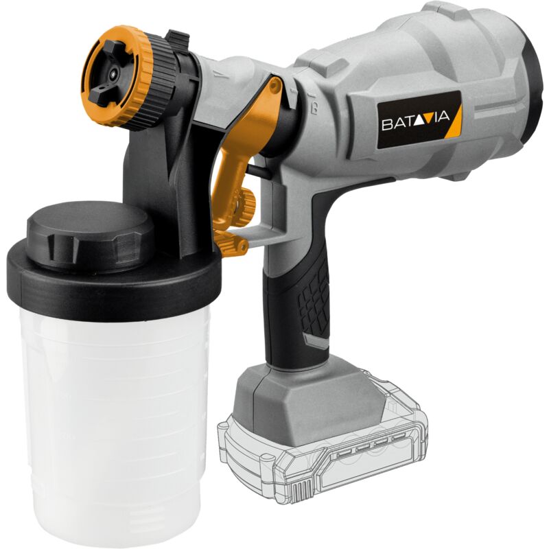 Batavia - Pistolet à peinture 18V sans fil Maxxpack - Batterie 2.0 Ah et chargeur rapide 4.0 Ah inclus