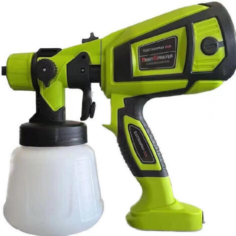 Pulvérisateur de Peinture,Pistolet Électrique Portable  Récipient de 1400 ML pour Murs, Clôtures, Bricolage et Maison