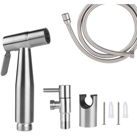 Pulvérisateur de toilettes pour bidet et de toilettes en acier inoxydable, Kit de pulvérisateur de bidet, pulvérisateur de robinetterie Pulvérisateur de WC Shattaf