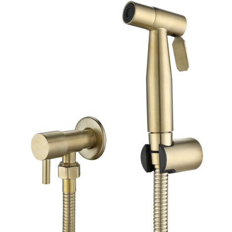 Pulvérisateur de toilettes pour bidet et de toilettes en acier inoxydable, Kit de pulvérisateur de bidet, pulvérisateur de robinetterie Pulvérisateur de WC(or),Starlight