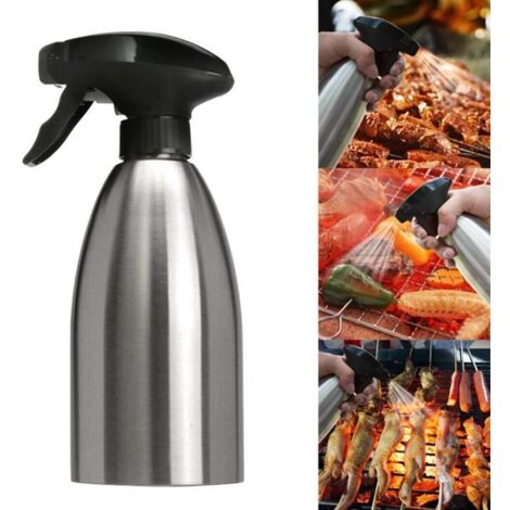 Pulvérisateur d\'huile d\'olive de bouteille de jet d\'huile Vaporisateur en acier inoxydable pour la cuisson de BBQ