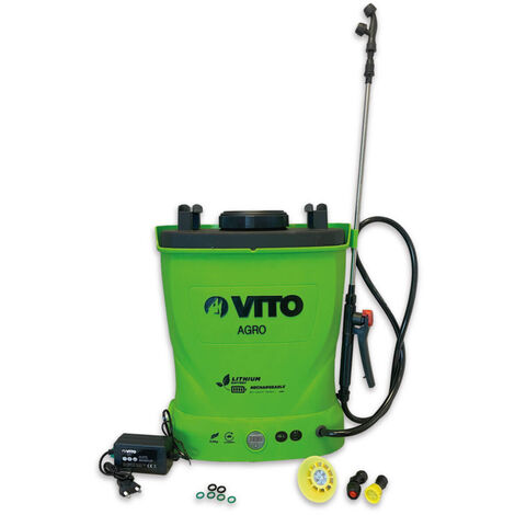 VITO GARDEN Pulvérisateur Electrique à batterie LITHIUM VITO 12V- 8AH Pression 6 bars Cuve 16 Litres Autonomie 4h chargeur inclus