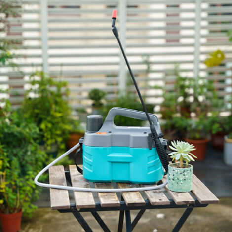 Pulvérisateur électrique de 5L monté sur l'épaule, pulvérisateur de pesticides pour le jardinage, petit pistolet pulvérisateur d'eau Batterie au lithium 2200mAh intégrée Rinçage de la voiture