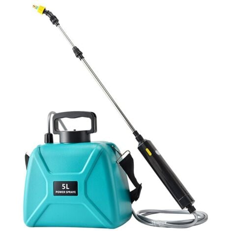 Pulvérisateur Électrique de Jardin avec 3 Buses Réglable, USB Rechargeable, Pulvérisateur de Protection des Plantes pour Jardin, Désherbage et Lavage de Voiture (5L Pulvérisateur Vert)--TRIMEC