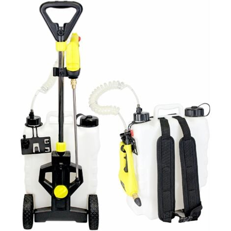 Pulvérisateur Electrique FISHTEC Reservoir 15 Litres A Dos et Sur Roue