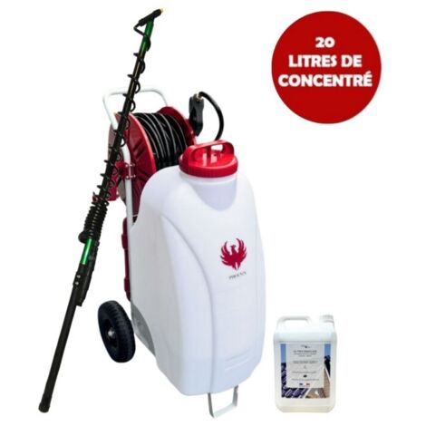 Pulverisateur électrique GLADIATOR SPRAYER PHOENIX + Perche Télescopique 5,4 mètres + Produit ULTRA'DMOUSS 20 L