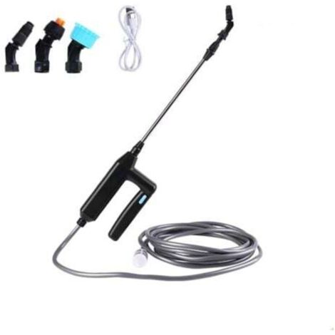 Pulvérisateur électrique, Lance Telescopique Pulverisateur Electrique Toiture, USB Rechargeable Pulvérisateur Jardin, Portable Pulvérisateur Jardin avec Buses et 3M de Tuyau