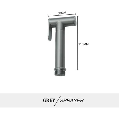 (Pulvérisateur gris) Ensemble de douchette WC bidet portable en laiton doré rose, fixation murale, pommeau de douche de salle de bain autonettoyant