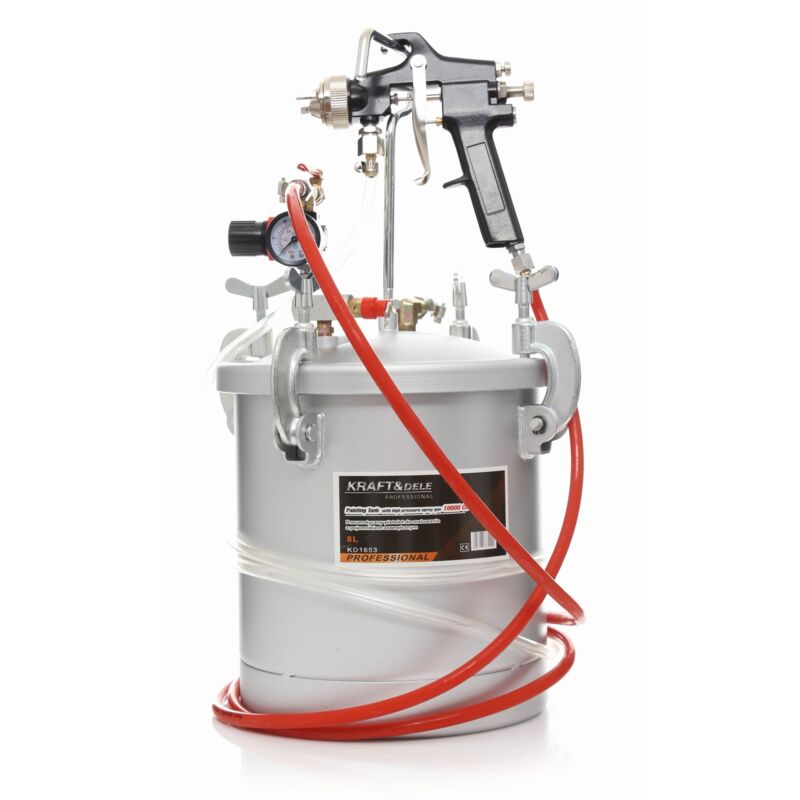 Jardibricodeco - Pulvérisateur Pistolet Generateur De Peinture Pneumatique 8l