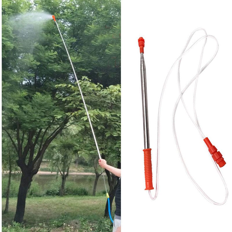 Qiyao - Pulvérisateur télescopique à pression manuelle de 3,3 m pour la pulvérisation de pesticides sur les arbres, les accessoires d'arrosage et les