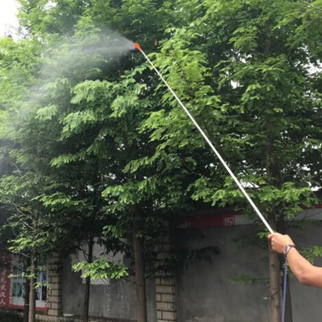 Pulvérisateur télescopique de pesticides (Orange) de 2,6 m, tuyau d'extension en acier inoxydable, buse d'irrigation multifonctionnelle pour jardin et ferme