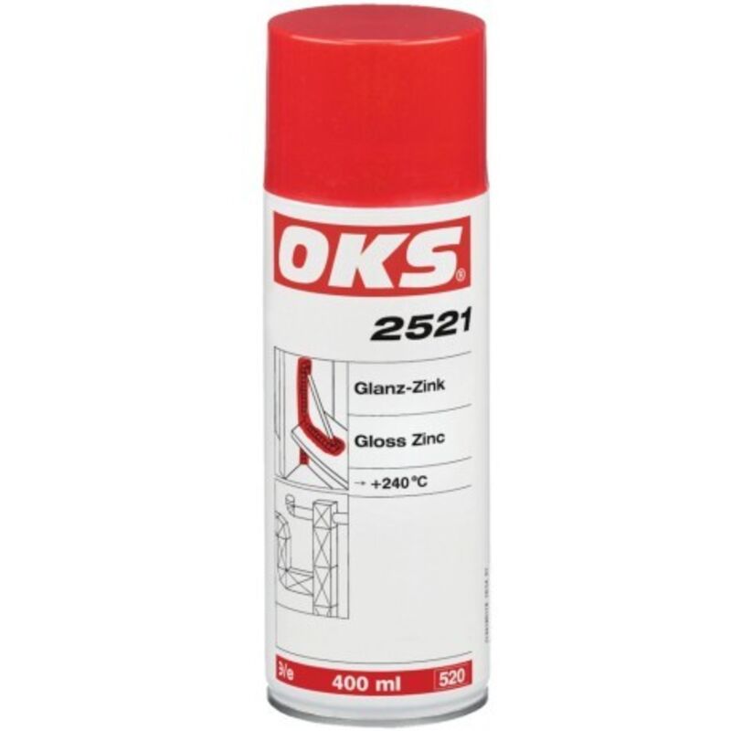 Pulvérisation de zinc brillant 2521, 400ml (Par 12) - OKS