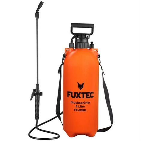Pulverizador de mano Fuxtec FX-DS8L, 8 litros, bomba, pulverización, jardinería, fertilización, deshierbe y control de plagas