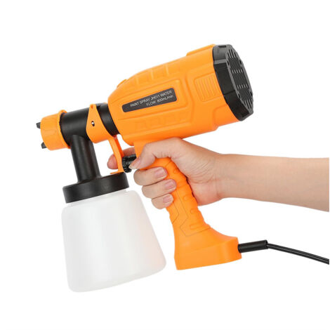 Pulverizador de pintura de alta potencia, larga distancia, 3 patrones de pulverización, mango ergonómico, kit multiusos para pintar muebles, armarios, vallas, paredes, puertas, sillas de jardín y trab