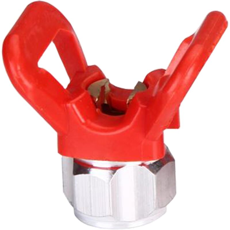 Pulverizador de pintura sin aire Pistola Boquilla Protector Boquilla Herramienta de reemplazo de asiento Universal Rojo Nueva base Herramienta plana