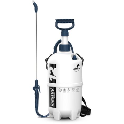 Pulverizador de presión Industry Alka Line 12 litros con bolsa, resistente a álcalis, ideal para limpieza industrial y desinfección profunda