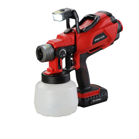 Pulverizador el¨ctrico de mano de 18V, m¨¢quina de pulverizaci¨®n de luz LED plegable ajustable, dispositivo de pintura multifuncional, pulverizador de pintura de alta presi¨®n, Multicolor, enchufe de