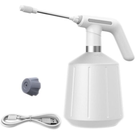 Pulverizador eléctrico automático para plantas de 2,5 L, alimentado por USB, pulverizador desinfectante eléctrico, regadera portátil - Blanco