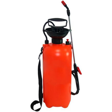 Pulverizador Fumigador a Presión Mochila 8 LITROS Manual con Lanza para Limpieza, Jardín y Hogar - Correa Ajustable