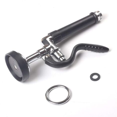 Pulverizador manual de alta presión - Cabezal de prelavado, conexión 7/8-20UN, acabado negro plateado, para cocina