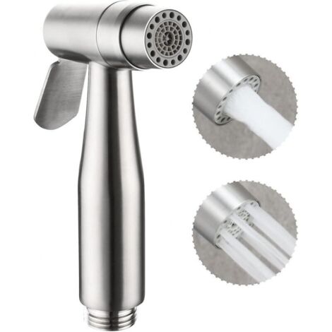 Pulverizador manual de bidé de acero inoxidable – Accesorio higiénico para la limpieza del inodoro, de un solo uso.