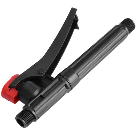 Pulverizador manual negro con empuñadura de pistola para agricultura, modelo grande n.° 1, accesorio de jardín robusto con válvula y accesorios.