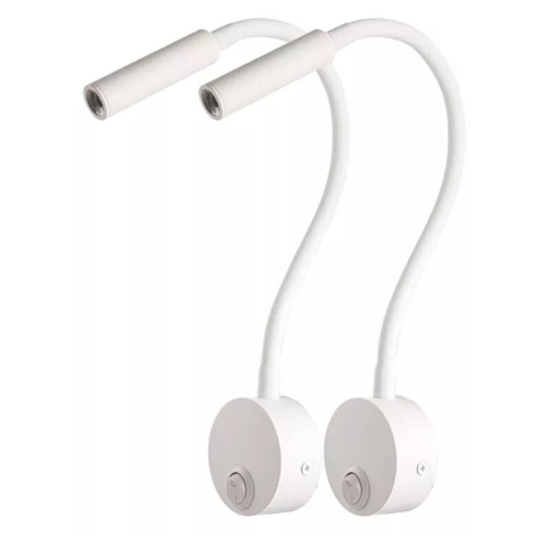 Lifcausal Lampe murale led 3W flexible pour hôtel - Éclairage tableau et lecture avec interrupteur, interface usb, lot de 2