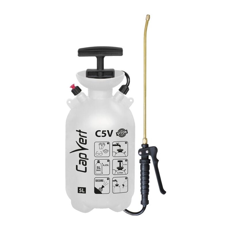 Capvert - Pulvérisateur C5 v a pression préalable - 5 l - Joint Viton
